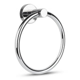 De Elarbo Chrome handdoekring van yessential.nl combineert een ruimtebesparend, glad cirkelvormig ontwerp met een chroom afwerking-het ideale badkameraccessoire voor het ophangen van handdoeken.
