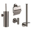 Fabiano Gunmetal Toilet Brush Set