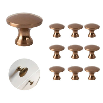 Een Bronzen deurknopjes set met een ronde uitstraling.