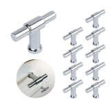 Een set van 10x Cordero Chroom Knop van yessential.nl wordt getoond, met één knop geïnstalleerd op een wit oppervlak in een ronde inzet.