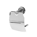 De Julio Chrome toiletrolhouder van yessential.nl heeft een glanzende afwerking, platte gebogen klep en ronde muurbevestiging-ideaal voor liefhebbers van moderne toilet accessoires.