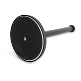 De zwarte Tygo WC-set (zonder boren) van yessential.nl heeft een stijlvol, rond balansbord met textuur en een cilindrische steun - ideaal als aanvulling op moderne matzwarte WC-accessoires.