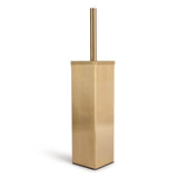 De Alexo Gold WC Set (no-drill) van yessential.nl heeft een moderne, goudkleurige toiletborstelgarnituur met een strak rechthoekig ontwerp en bijpassende handgreep - ideaal voor een stijlvolle, gecoördineerde badkamerlook.