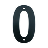 De Tonio Black 10cm van yessential.nl is een moderne zwarte nummer 0 met twee gaten (boven en onder) voor eenvoudige opbouwmontage.
