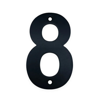 De Tonio Black 10cm van yessential.nl is een modern huisnummer: een zwarte nummer 8 in duurzaam RVS met boven- en ondergaten voor eenvoudige montage.