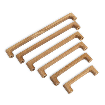 Houten grepen van Eiken. Japandi stijl greepjes in verschillende afmetingen.