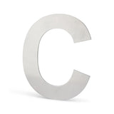 De Animo RVS 15cm (zonder boor) metallic hoofdletter C van yessential.nl is afgebeeld tegen een effen witte achtergrond.
