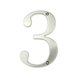 De Matteo Nickel 10cm van yessential.nl is een metalen nummer 3 bord met een geborstelde nikkel afwerking en twee schroefgaten voor montage-een rechtsboven, een middenonder. Ideaal om Matteo huisnummers een moderne look te geven.