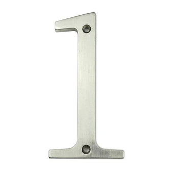 De Matteo Nickel 10cm van yessential.nl is een metalen nummer 1 met een geborsteld ontwerp, voorzien van twee schroefgaten voor eenvoudige montage - perfect voor wie op zoek is naar stijlvolle nikkel huisnummers zoals Matteo.