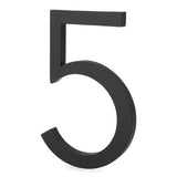 De Milano Black 15cm van yessential.nl is een strakke, 3D nummer 5, perfect voor wie stijlvolle huisnummers voor buiten wil. Rechtop tegen een witte achtergrond voegt het een modern tintje toe aan elk exterieur.