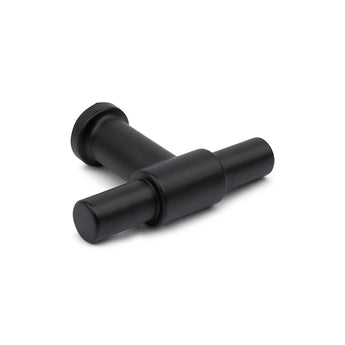 De Cordero Black Knob van yessential.nl heeft een matte, cilindrische basis en handgreep met moderne lijnen-de perfecte matzwarte T-knop keuken voor een strakke look op elk meubel.