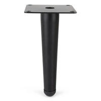 De Kenino Black 10cm van yessential.nl heeft een rechthoekige montageplaat en een afgeronde onderkant, wat een moderne touch toevoegt aan je meubels.