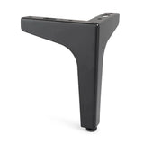De Menno Zwart 13cm van yessential.nl is een zwart metalen, V-vormige meubelpoot met een platte bevestiging en enkele voet, ideaal voor banken, kasten of tafels-perfect als zwarte stalen meubelpootjes.