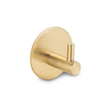 De Juano Gold WC Set (no-drill) van yessential.nl is een stijlvolle goudkleurige metalen wandhaak met een ronde basis en een korte knijper-ideaal voor het organiseren van je badkamer accessoires met zowel stijl als gemak.