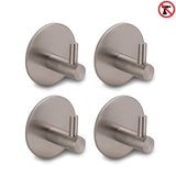 De 4x Rudro Gunmetal handdoekhaakjes van yessential.nl hebben een geborstelde gunmetal afwerking, ronde voetstukken en cilindrische haringen. Deze zelfklevende haakjes zijn eenvoudig te installeren zonder gereedschap - boren is niet nodig.