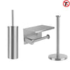 Tygo Stainless Steel Toilet Set (no-drill)