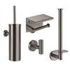 Pacho Gunmetal Toilet Brush and Holder Set