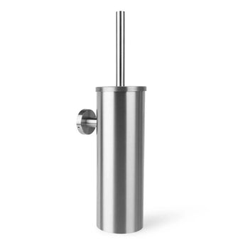 De Branco RVS toiletborstelhouder van yessential.nl heeft een cilindrisch ontwerp, is geschikt voor wandmontage en wordt geleverd met een bijpassende handgreep voor de wc borstel.