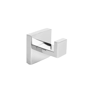 De Valo Chroom haak van yessential.nl heeft een modern, vierkant ontwerp en platte basis, perfect voor het ophangen van handdoeken of badjassen. Deze stijlvolle badkamerhaak voor wandmontage combineert functionaliteit met een eigentijdse chromen afwerking.