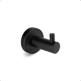 De Justo Black Hook is een matzwarte RVS handdoekhaak met een cilindrische voet en een korte, horizontale pin-ideaal als handdoekhaak zwart voor je badkamer.