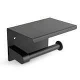 De Midao Black WC set van yessential.nl is een matzwarte wandclosethouder met een plat schap, ideaal voor het organiseren van je matzwarte toiletset of andere kleine badkameraccessoires set zwart.