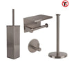 Cano Gunmetal Toilet Set (no-drill)