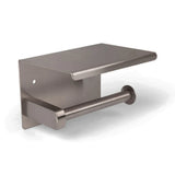De Midao Gunmetal WC-set van yessential.nl heeft een roestvrijstalen wandcloset met een plat bovenblad, een enkele roller en een modern design - perfect als onderdeel van een luxe badkameraccessoireset.
